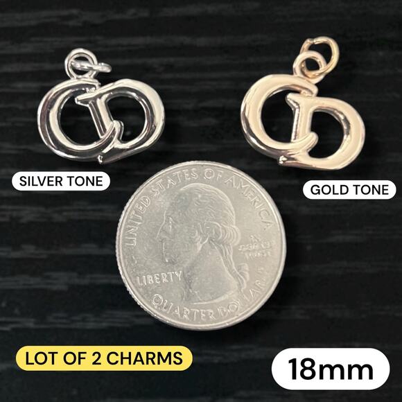 Lot of 2 CD Zipper Pull Button Charms 18mm - Picture 1 of 1
